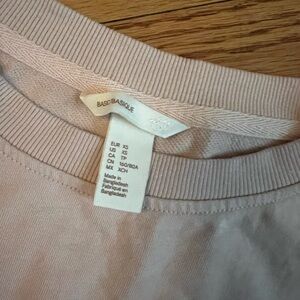 H&M Basic Basique Light Pink Sweatshirt